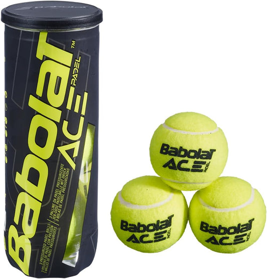 Babolat 501104 Ace Padel – 3er Ball-Kanister, Padelbälle im Aufbewahrungsbehälter
