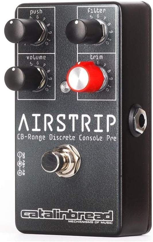 Catalinbread Airstrip Effektpedal, CB-Range, diskreter Konsolen-Vorverstärker, Höhenfilter, Trimmregler, schwarz