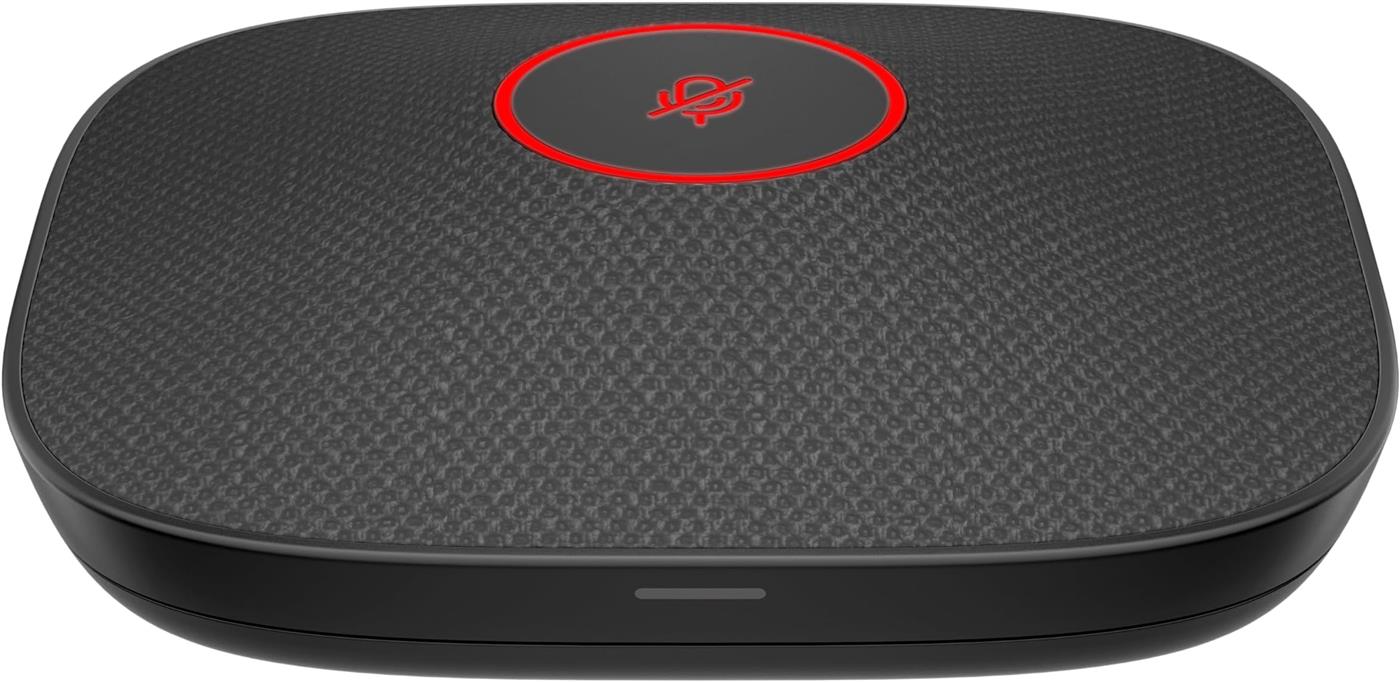 Poly Studio A2 Tischmikrofon schwarz, Modell B22X6AA#AC3, inkl. Montageplatte, hochwertige Audioqualität, flexible I/O-Anschlüsse
