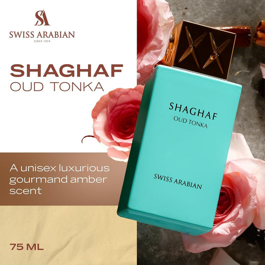 Swiss Arabian Shaghaf Oud Tonka Unisex Parfum 75ml, Eau de Parfum, süß, blumig, fruchtig, würzig, langanhaltend