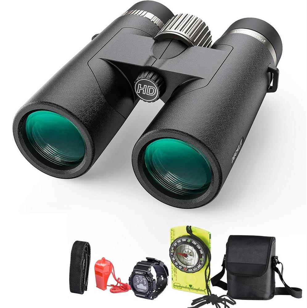 10x42 HD Fernglas – Wasserdicht IPX7, Stickstoffgefüllt, Optimal für Vogelbeobachtung, Jagd & Reisen