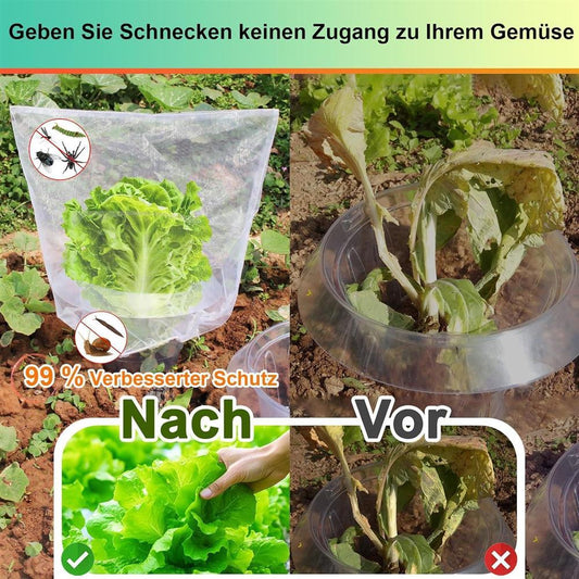SEOIMU Schneckenkragen, Upgrade, Insektenschutz, 20 Stück, 99% Schneckenschutz, stabiler Ring, ideal für Kopfsalat und Kohl.