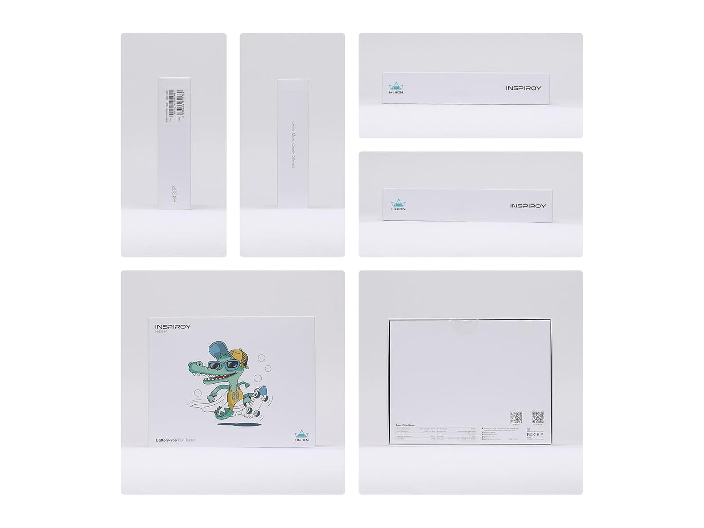 HUION Inspiroy H430P Grafiktablet, Modellnr H430P, Grafiktablett, 4,8 x 3 Zoll Arbeitsbereich, batterieloser Stift, unterstützt Mac, Windows, Android und OSU, ideal für Homeoffice und unterwegs