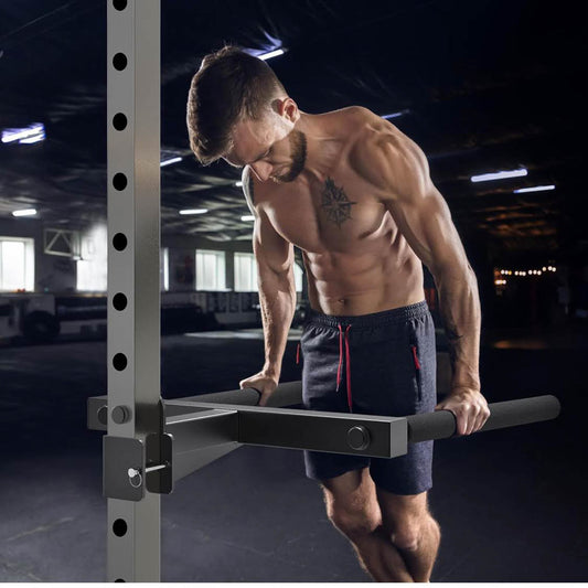 Kipika Y-förmige Dip-Stange, 5,1x5,1 cm, Heavy Duty, für Power Cage, 2,5 cm Loch, ideal für Home Gym und Krafttraining