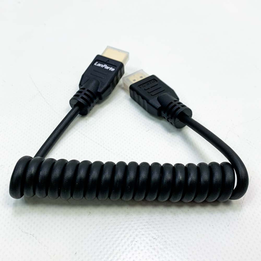 Supfoto High Speed Full HDMI 2.0 Spiralkabel 30 cm bis 54,9 cm 4K 60P für BMPCC 4K 6K Atomos Ninja Niji