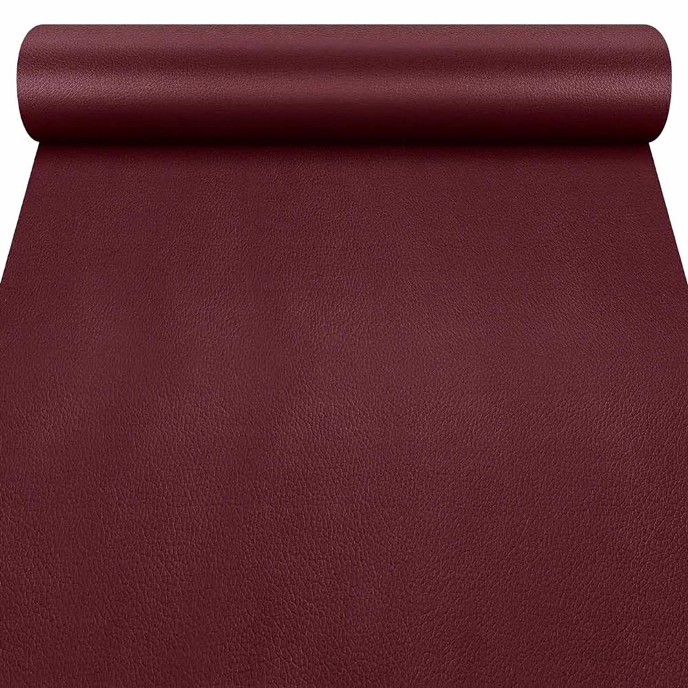 Cahomo 60 x 300 cm Leather Repair Patch Reddish Brown Self-Adhesive for Car Seat Sofa Furniture Jackets
