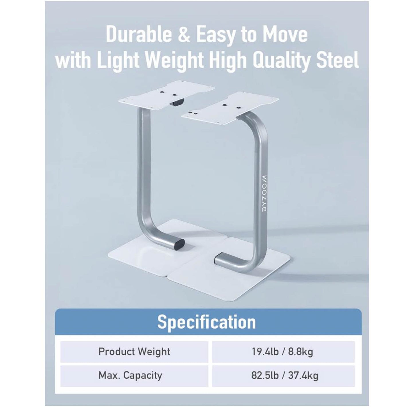 BYZOOM FITNESS, Pure Series, verstellbarer Hantelständer, 5,6kg/12,5lb, kompakt, vielseitig einsetzbar, modernes Design.