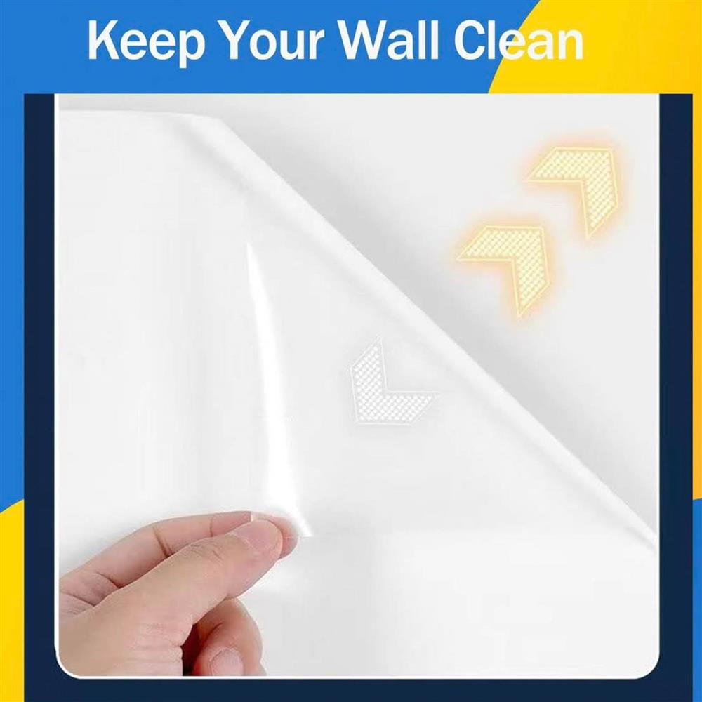 Gurlideo 2 pieces matte electrostatic wall protection film 40CM x 1000CM kitchen splash guard wall washable protective film for walls furniture office