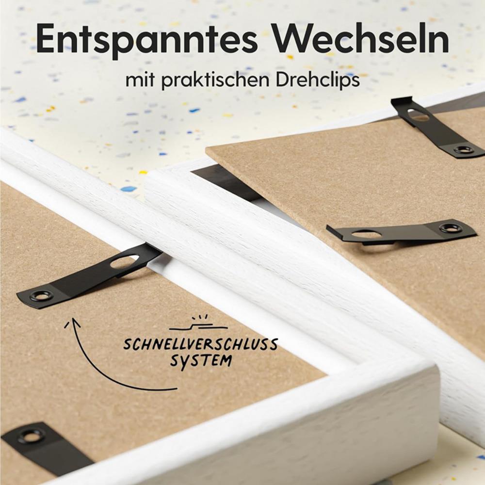 Heimlich® Bilderrahmen 10x15 Weiß 2-Pack | Holz Fotorahmen 10x15 mit Plexiglas | Bilderrahmen Set zum Aufhängen & Aufstellen