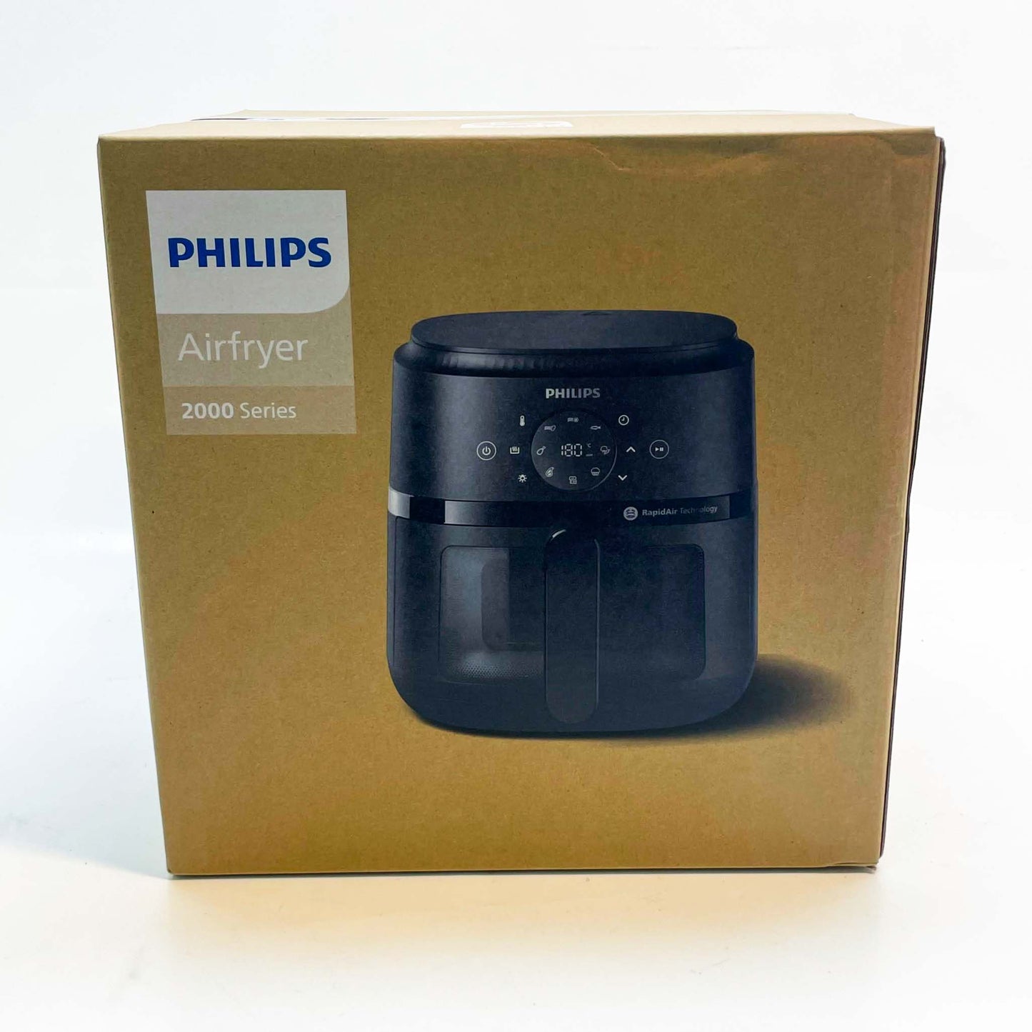 Philips Heißluftfritteuse NA220/00, 4.2 L, Schwarz, Teflonbeschichtet, RapidAir-Technologie, Sichtfenster, Spülmaschinenfeste Teile, 273mm B, 368mm T, 293mm H