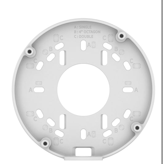 Hanwha SBO-140WW Einbaubox aus Aluminium für ausgewählte Überwachungskameras – robuste Bauweise, integrierte Kabelführung