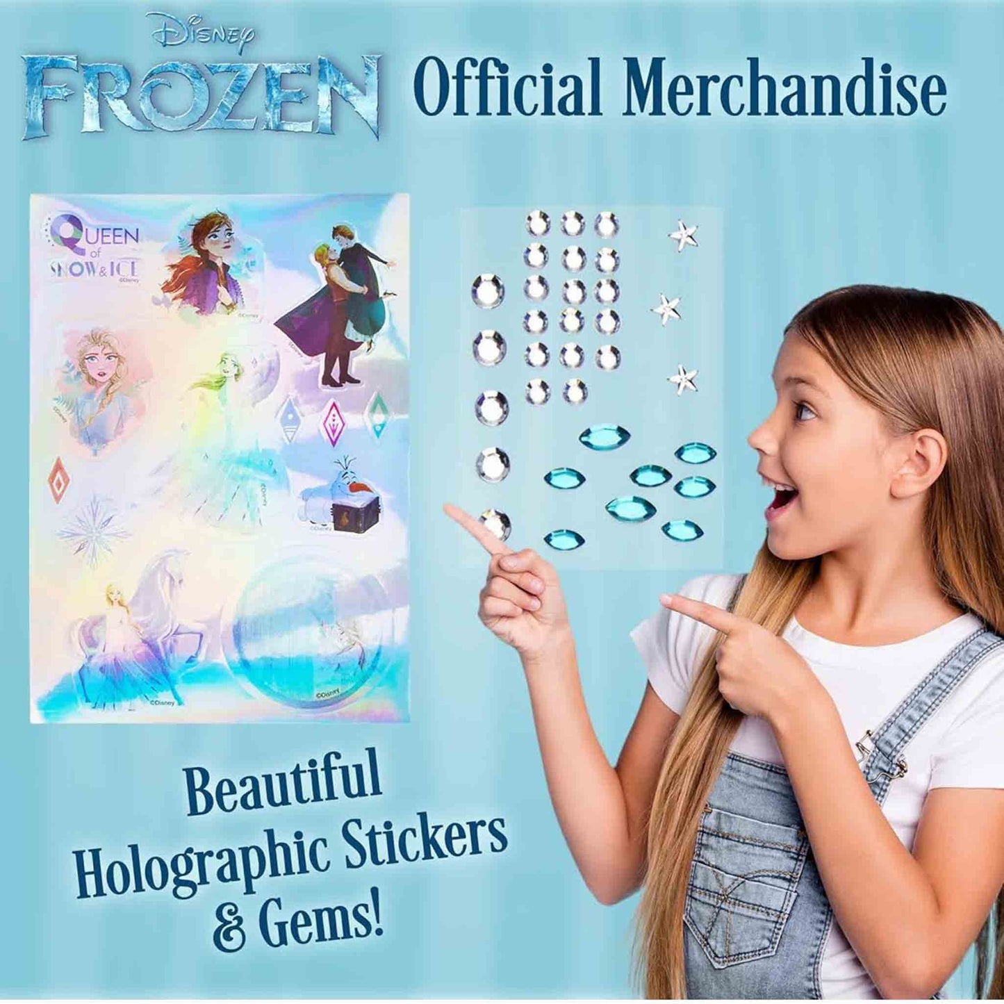Disney Frozen Tagebuch Set, Notizbuch, Scrapbook Zubehör, lila, inkl. Stifte und Sticker, ideal für kreative Mädchen.