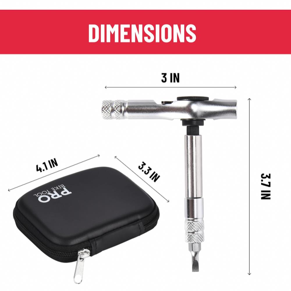 PRO BIKE TOOL Schraubendreher-Set 9,5x2x7,5 cm - Multifunktions-Fahrradwerkzeug Schwarz - Skateboard Werkzeug - Metall-Stahl, ergonomischer Griff, 3-Wege-Design