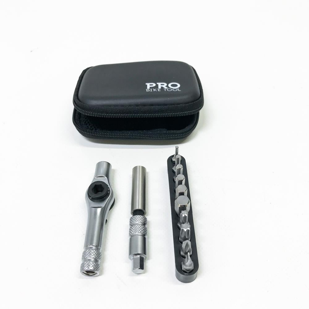 PRO BIKE TOOL Schraubendreher-Set 9,5x2x7,5 cm - Multifunktions-Fahrradwerkzeug Schwarz - Skateboard Werkzeug - Metall-Stahl, ergonomischer Griff, 3-Wege-Design