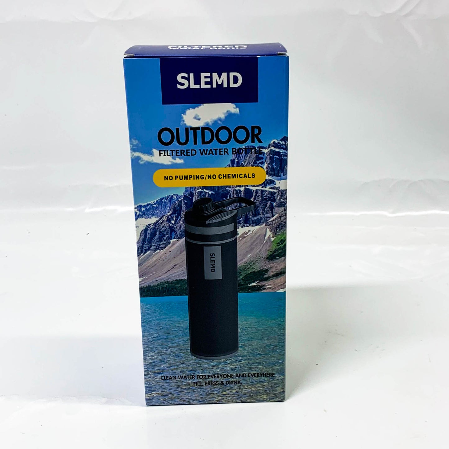 SLEMD® Outdoor Wasserfilter Trinkflasche 800ml; Wasseraufbereitung; filtert Bakterien, Viren, Partikel, Schwermetalle.