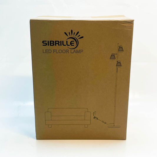 SIBRILLE Stehlampe 36W LED, dimmbar, 2500LM, 2700K-6500K, moderne Deckenfluter mit Fernbedienung, 3-Licht für Wohnzimmer, Schlafzimmer, Büro.