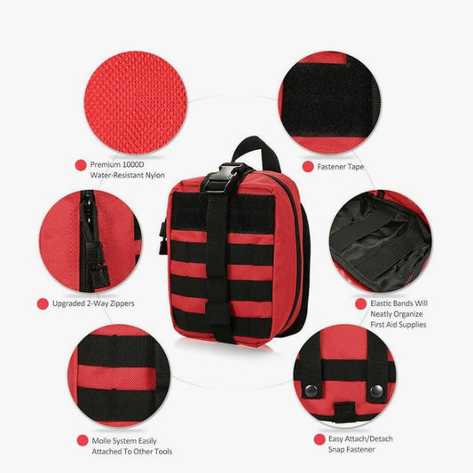 Erste Hilfe Set Outdoor, Premium, Erste Hilfe Tasche, Camouflage, für Haus, Auto, Reise, Büro, Wandern, Camping.