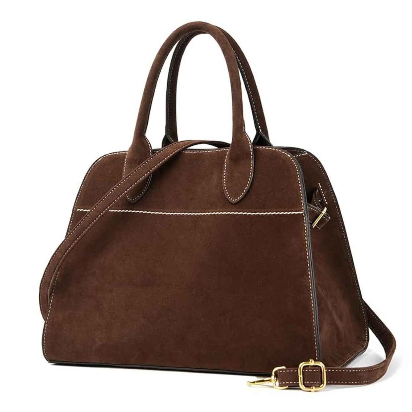 Travistar Wildleder Tote Bag, Retro Handtasche, groß, Kunstleder, abnehmbarer Schultergurt, ideal für Arbeit, Schule und Shopping.