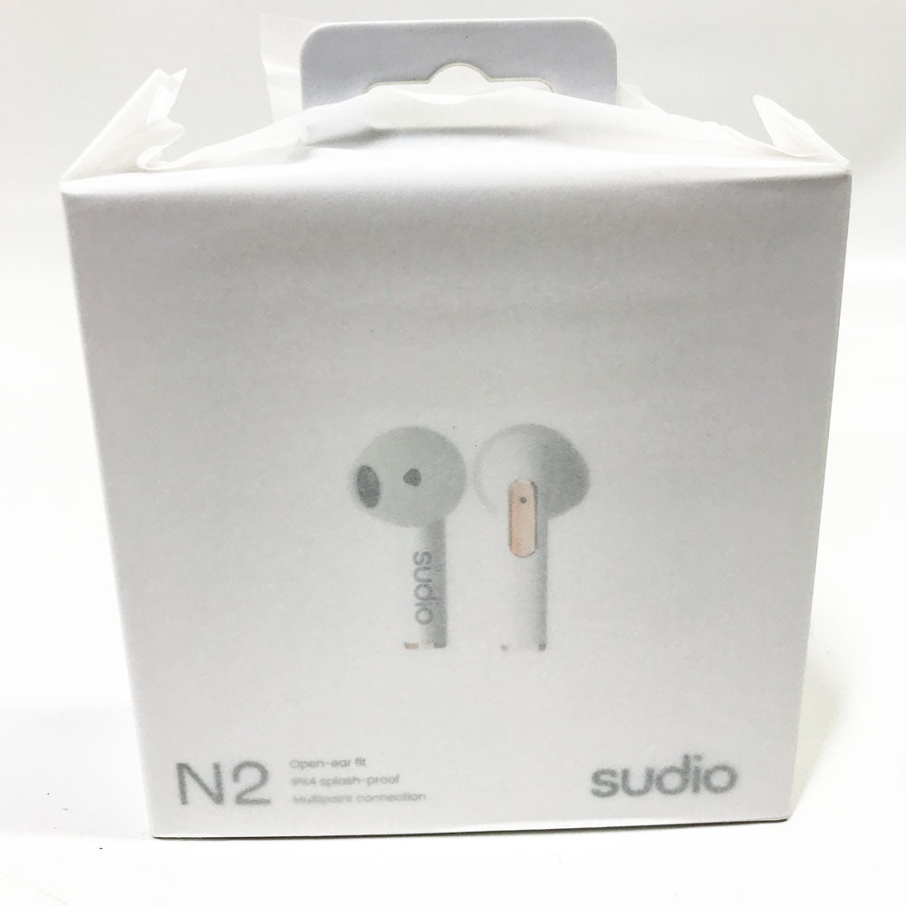 Sudio N2 Snow White - True Wireless Bluetooth Earbuds mit Multipoint-Verbindung, integriertem Mikrofon, 30 Stunden Akku, IPX4 wasserfest, USB-C & kabellosem Laden