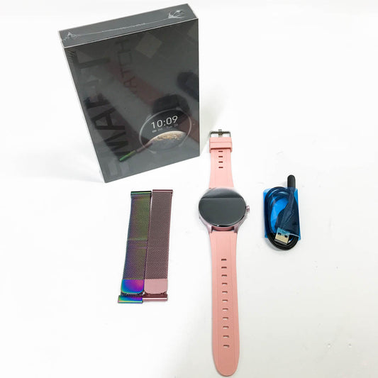 BOCLOUD Smart Watch PINK für Damen Herren, IP68 Wasserdichte Smartwatch mit Blutsauerstoff, Herzfrequenz, Schlafüberwachung, 1.45'' Rechteckig Fitness Tracker, 20 Sportmodi