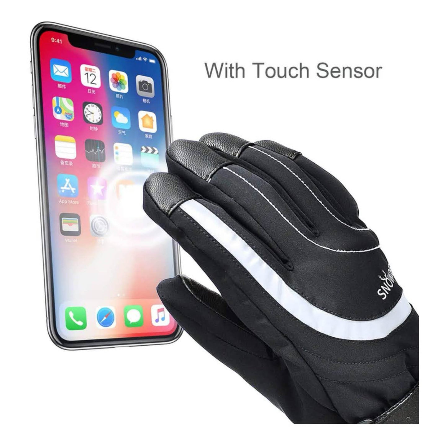 Heizhandschuhe SD30, XL, wiederaufladbar, 7,4 V 2200 mAh, ideal für Skifahren, Motorrad, Winter, für Männer und Frauen.