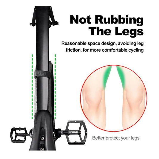 ACRUNU Dreieckstasche, wasserdicht, 1,5L, für 22-24mm Rahmen, inkl. Fahrradklingel, ideal für Mountainbike und Rennrad.