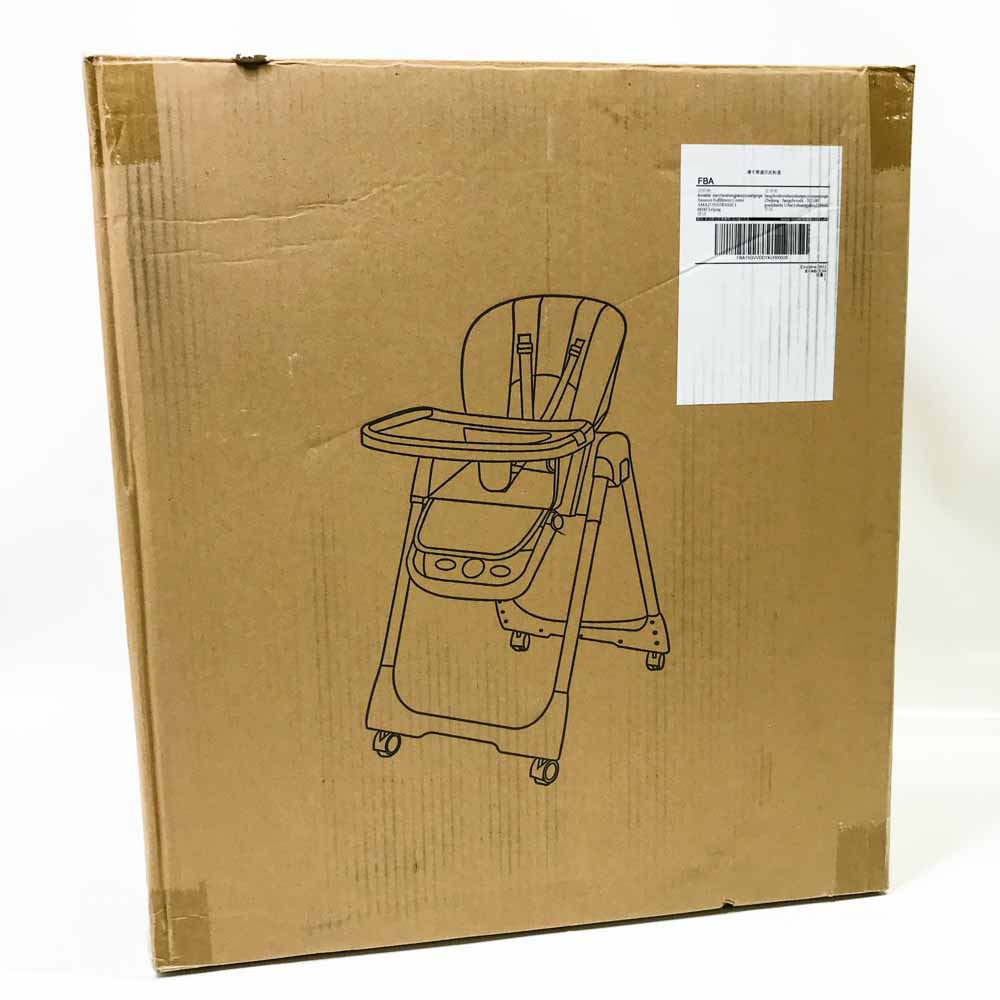 Baby High Chair Foldable Adjustable 12345 Children's High Chair with Table from 6 Months Baby Chair High Chair with Reclining Function Boys and Girls PU Leather Cushion Comfortable Easy to Clean