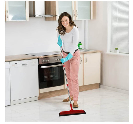 Mitclear Wasserschieber, verstellbarer Griff 124cm, Schaumabzieher für nassen Boden, ideal für Dusche, Bad, Küche, entfernt Tierhaare.