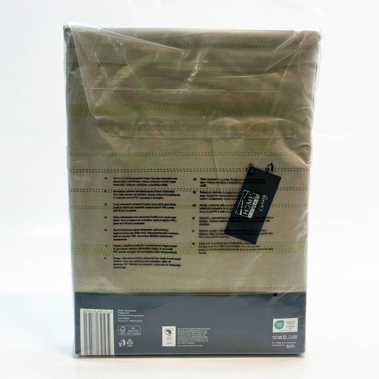 Home Ideas Living Renforce Bettwäsche-Garnitur, 100% Baumwolle, Kissenbezug 80x80cm, Bettbezug 135x200cm, atmungsaktiv, pflegeleicht.