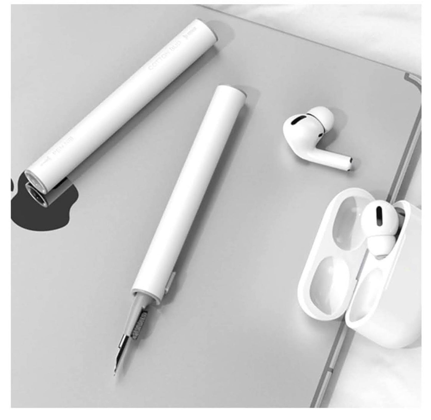 Reinigungsset: Multifunktions Cleaner Kit für Airpods Pro, Ohrstöpsel, Ladebox, Tastatur & Kamera – effektiv gegen Staub.