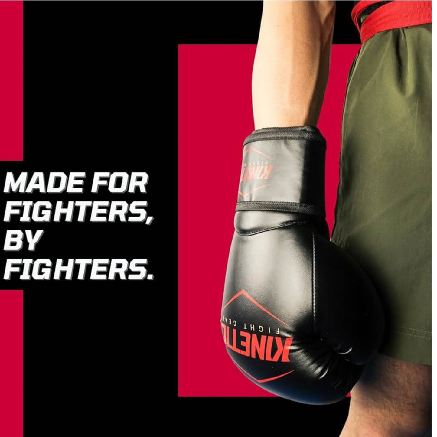 Kinetic Boxhandschuhe 10oz, Training, Boxen, Kickboxen, Muay Thai, Sparring, Klettverschluss, für Anfänger & Profis.