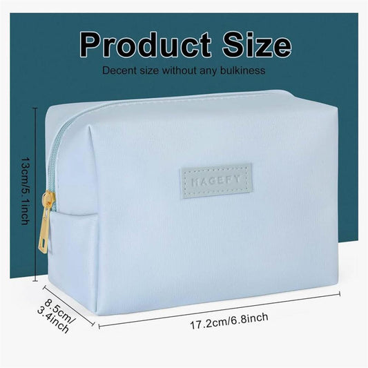 MAGEFY Kleine Kosmetiktasche, Tragbare Make-up Tasche, wasserdichtes PU Leder, niedliches Design, vielseitige Reißverschlusstasche für Frauen.