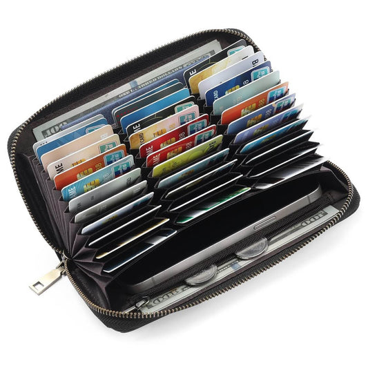 Gojacii Damenbrieftasche, 36 Karteninhaber, Kreditkartenetui, elegantes Design, kompakt und praktisch.