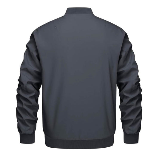 MAGCOMSEN Herren Bomberjacke M, Winterjacke, winddicht, warm gefüttert, 4 Taschen, grau, ideal für Freizeit und Übergang.