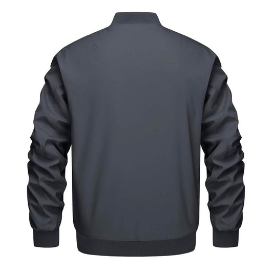 MAGCOMSEN Herren Bomberjacke, XXL, Winterjacke, warm gefüttert, winddicht, 4 Taschen, grau, ideal für Freizeit und Übergang.