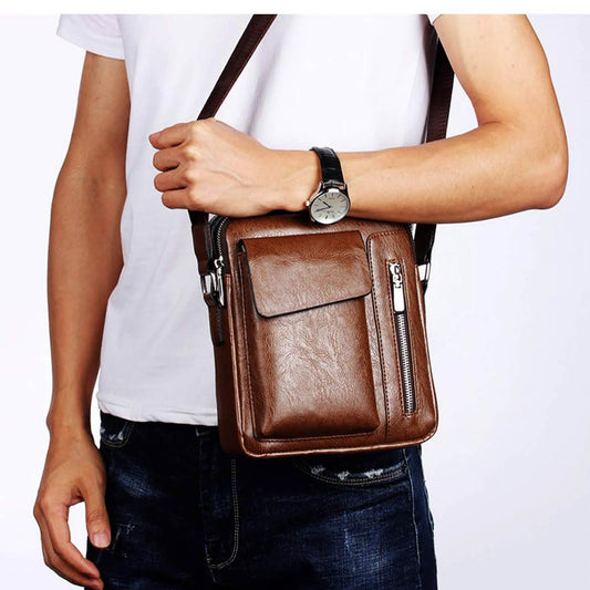 Vohoney Herren Schultertasche, Klein, Crossbody Bag, leichte Umhängetasche mit verstellbarem Schultergurt, ideal für Alltag.