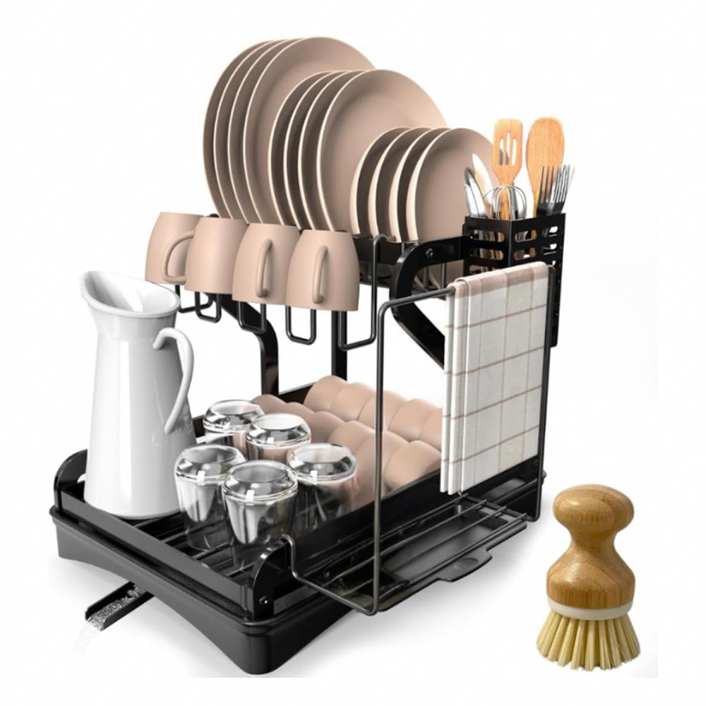 BraveHome Sink Drainer with Brush – Stainless Steel Over Sink Drainer – Louça Cupboard Drainer