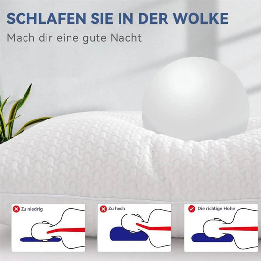JZS Kissen 80x80 2er-Pack Luxus Hotelqualität zum Schlafen Hypoallergen Anti-Milben atmungsaktiv Premium-Plüschfaser gefüllt mit Daunen Standardgröße 80x80cm