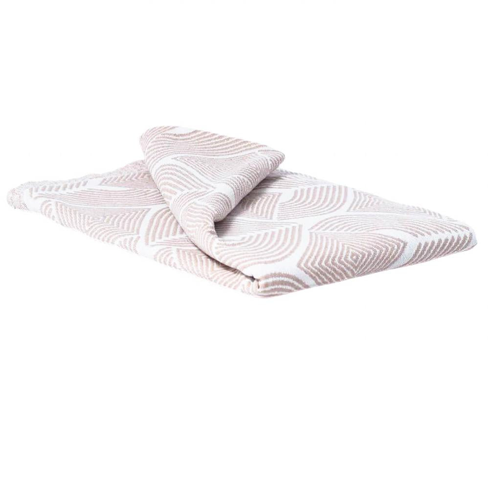 Swave sofa throw with fringes 290 x 190 cm luxurious 100% cotton beige XXL multi-purpose blanket bedspread sofa cover