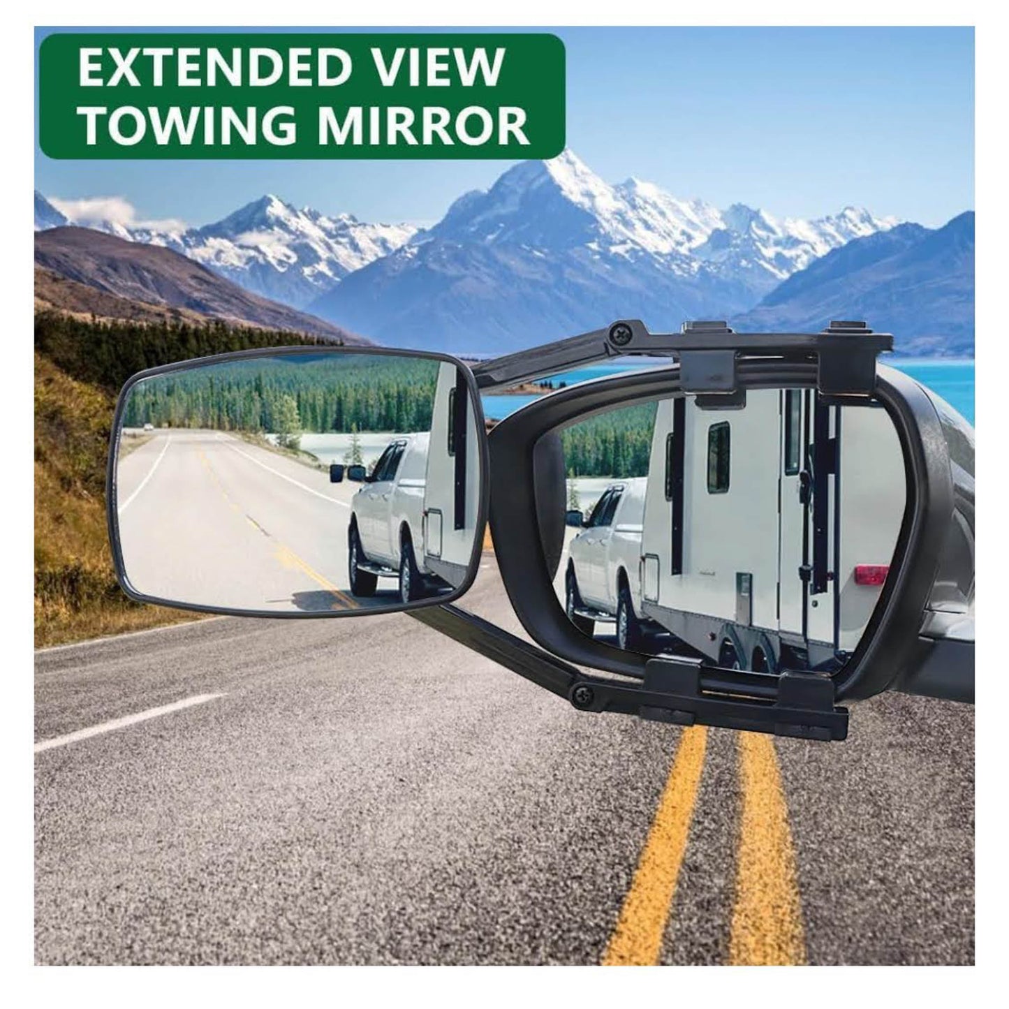 Wohnwagen Spiegel Universal, 2 Stück, Außenspiegel für Caravans, Abschleppspiegel, passend für alle Fahrzeugtypen.