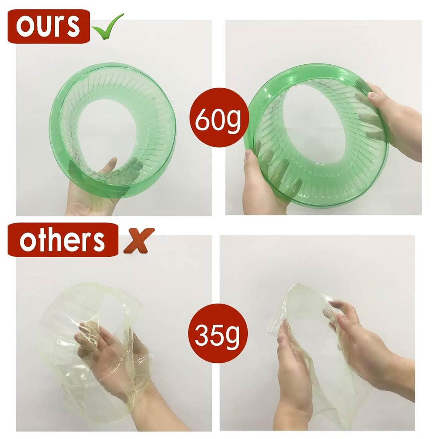 SMUJU 12 Teile, Schutzkragen, Anti-Schnecken, Ø 24 cm, grün, schützt Salat und Kohlpflanzen vor Tierschäden.