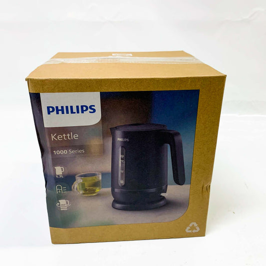 Philips Essentials HD9314/90 Wasserkocher 1000 Series, kompakt, 1,7 L, Edelstahl, kabellos, automatische Abschaltung.