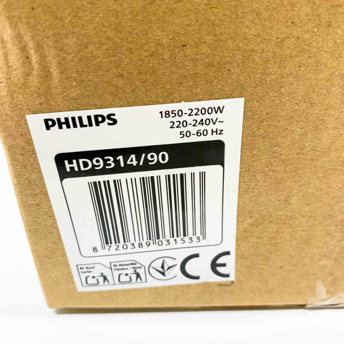Philips Essentials HD9314/90 Wasserkocher 1000 Series, kompakt, 1,7 L, Edelstahl, kabellos, automatische Abschaltung.