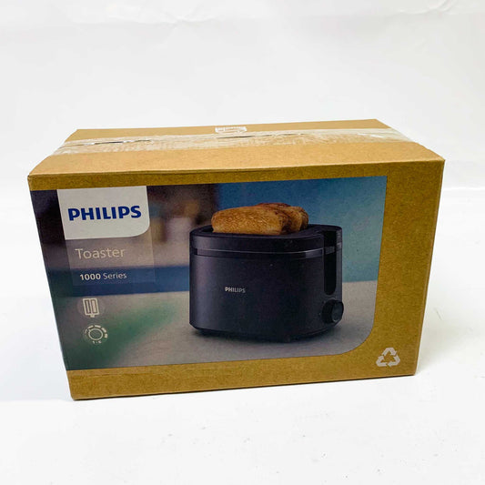Philips Toaster 1000 Series, HD2510/90, Toaster, 2 Scheiben, 8 Bräunungsstufen, Auftaufunktion, kompaktes Design.