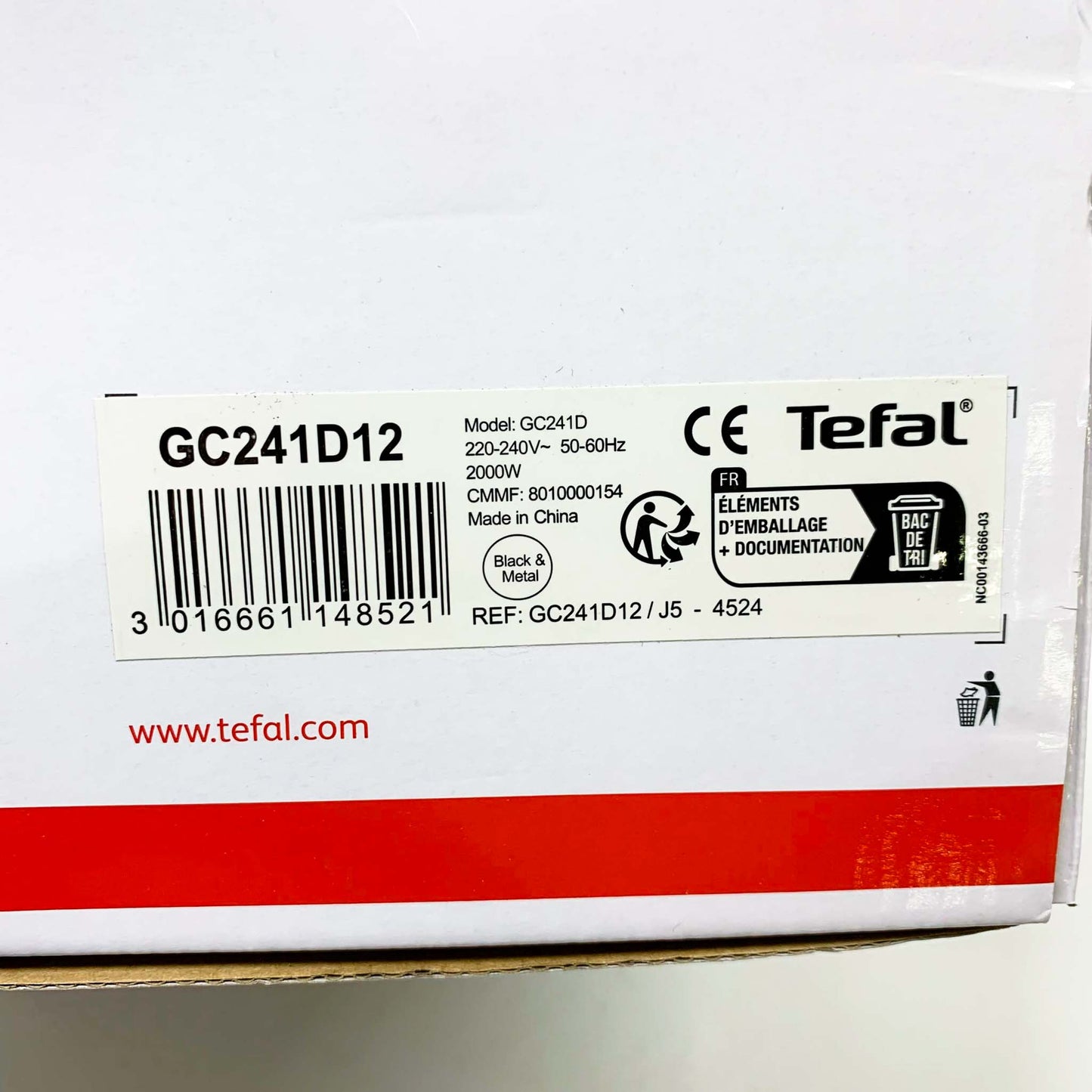 Tefal Kontaktgrill Inicio GC241D, Elektrogrill, fettarmes Grillen, Antihaftplatten, 2000W, Edelstahl/Schwarz, 36.3x10.8x33.2cm.