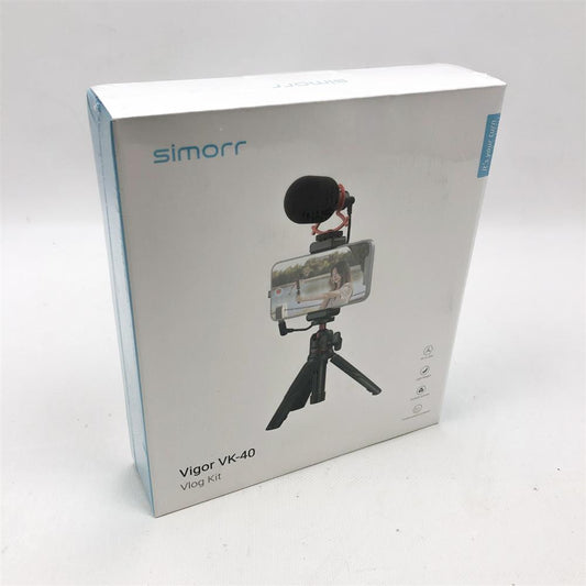 simorr Tragbares Vlog-Stativ-Kit VK40 Mikrofon Handyhalter Smartphone Kamera DSLR iPhone 13 12 Pro X Samsung Huawei