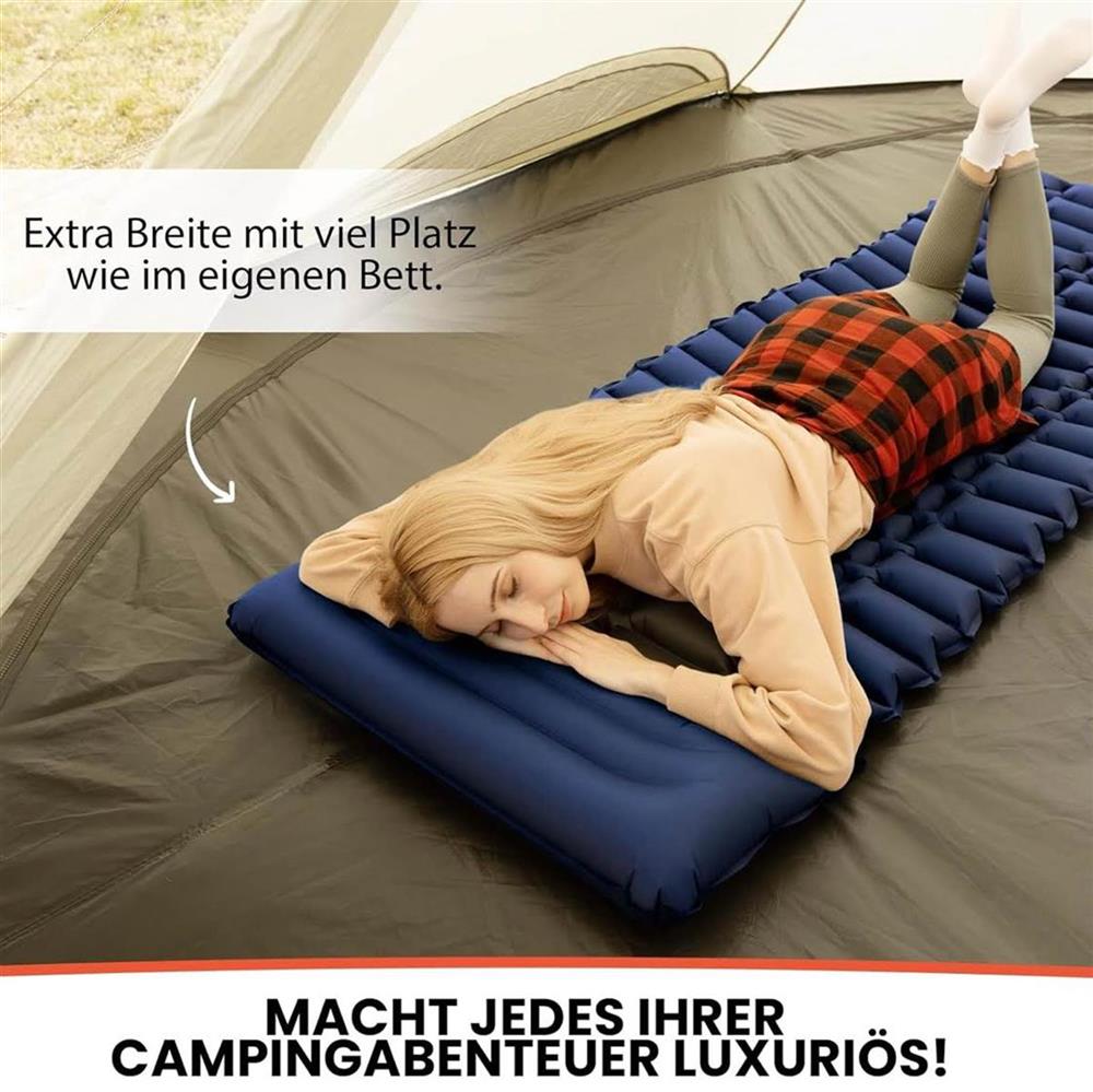 HIKENTURE Isomatte A1 Camping Ultraleicht mit Pumpsack - 71cm Breit - Aufblasbare Isomatte mit kleinem Packmaß - Outdoor Schlafmatte