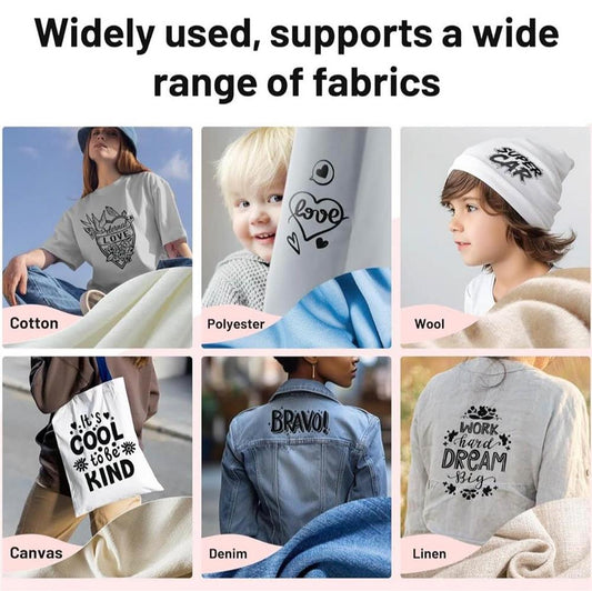 Hisiu HTV-12 Wärmeübertragungsvinyl schwarze Folie 12 inch x 25 ft langlebig und flexibel