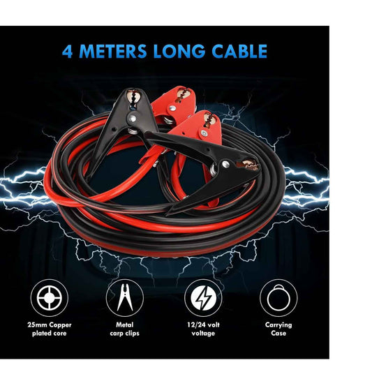 IMZEUS Starthilfekabel 800A, 4m, für PKW & LKW, 6/12/24V, ideal für Diesel- und Benzinmotoren, inkl. Tragetasche.