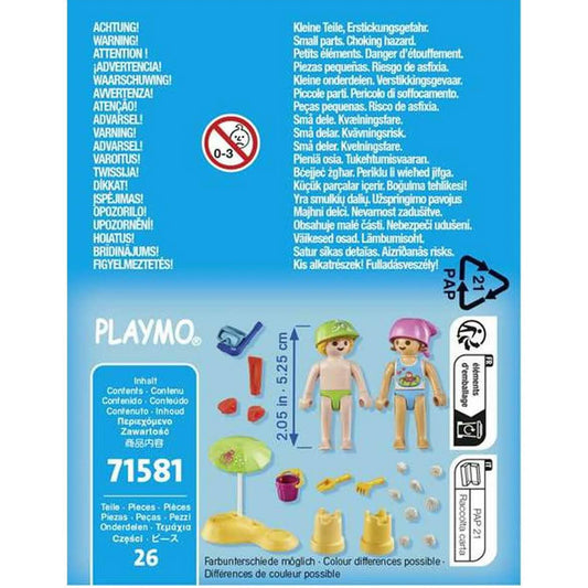 Playmobil Sandburg Set, 71581, Kinder Spielzeug, 26 Teile, kreatives Bauen und Spiel, ideal für kleine Entdecker.